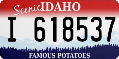 ID license plate I618537