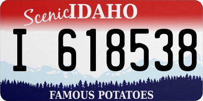 ID license plate I618538