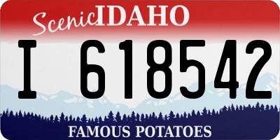ID license plate I618542