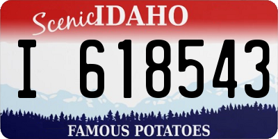 ID license plate I618543