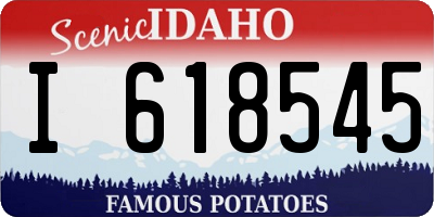 ID license plate I618545