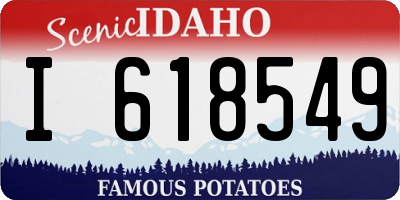 ID license plate I618549