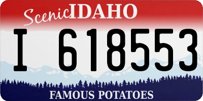 ID license plate I618553