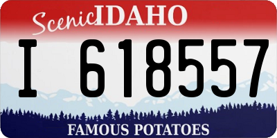 ID license plate I618557