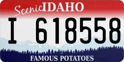 ID license plate I618558
