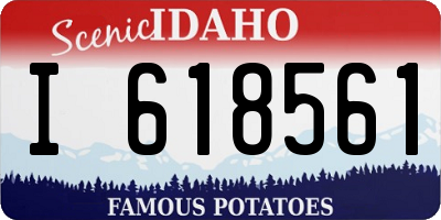 ID license plate I618561
