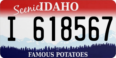 ID license plate I618567
