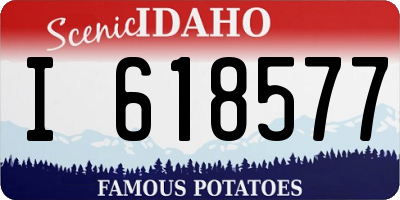 ID license plate I618577