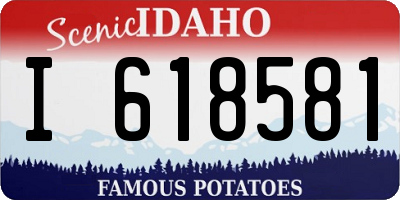 ID license plate I618581