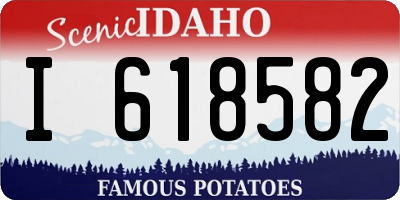 ID license plate I618582