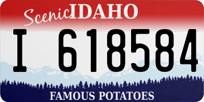 ID license plate I618584