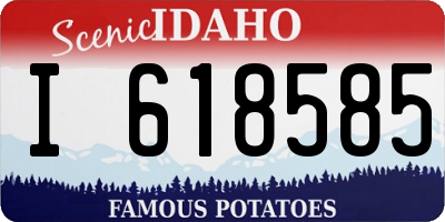 ID license plate I618585