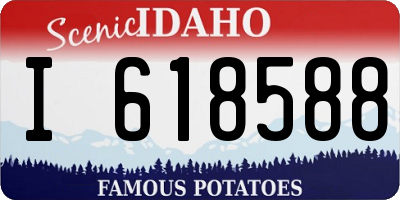 ID license plate I618588