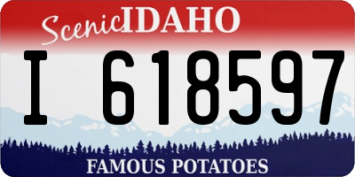 ID license plate I618597