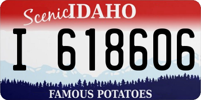 ID license plate I618606
