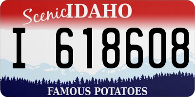 ID license plate I618608