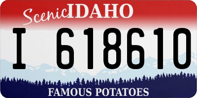ID license plate I618610