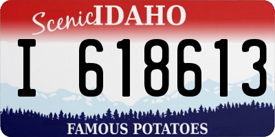 ID license plate I618613