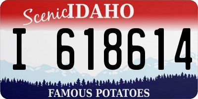 ID license plate I618614