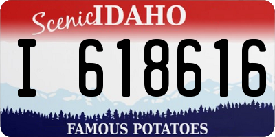 ID license plate I618616