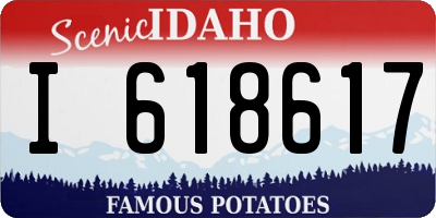 ID license plate I618617