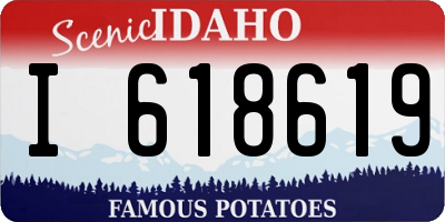 ID license plate I618619