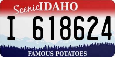 ID license plate I618624