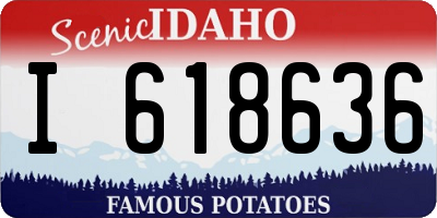 ID license plate I618636