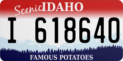 ID license plate I618640