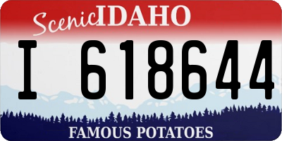ID license plate I618644
