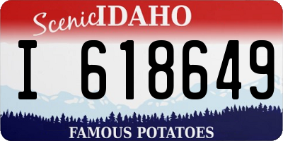 ID license plate I618649