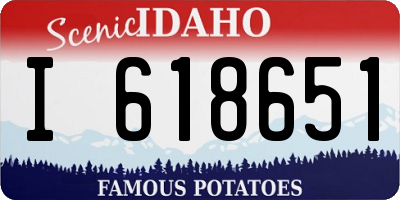 ID license plate I618651