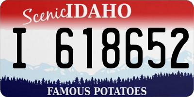 ID license plate I618652