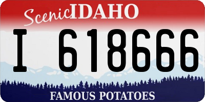 ID license plate I618666