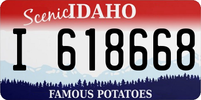 ID license plate I618668