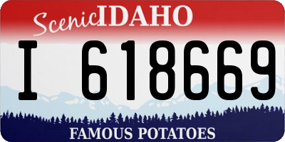 ID license plate I618669
