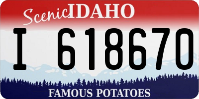 ID license plate I618670