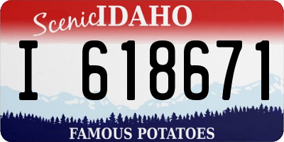 ID license plate I618671
