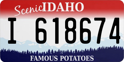 ID license plate I618674