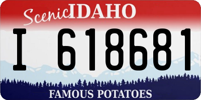ID license plate I618681