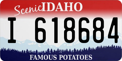 ID license plate I618684