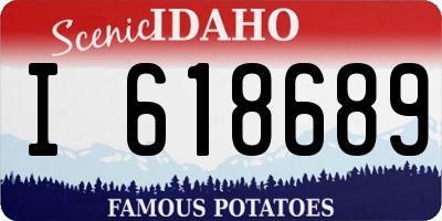 ID license plate I618689