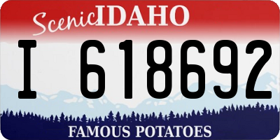 ID license plate I618692