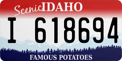 ID license plate I618694