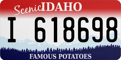 ID license plate I618698