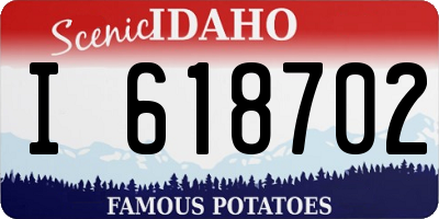 ID license plate I618702