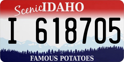 ID license plate I618705