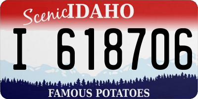 ID license plate I618706