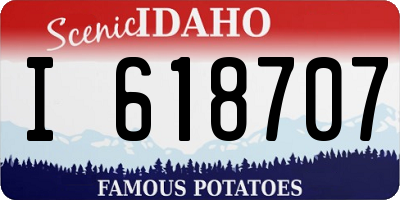 ID license plate I618707