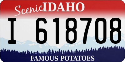 ID license plate I618708